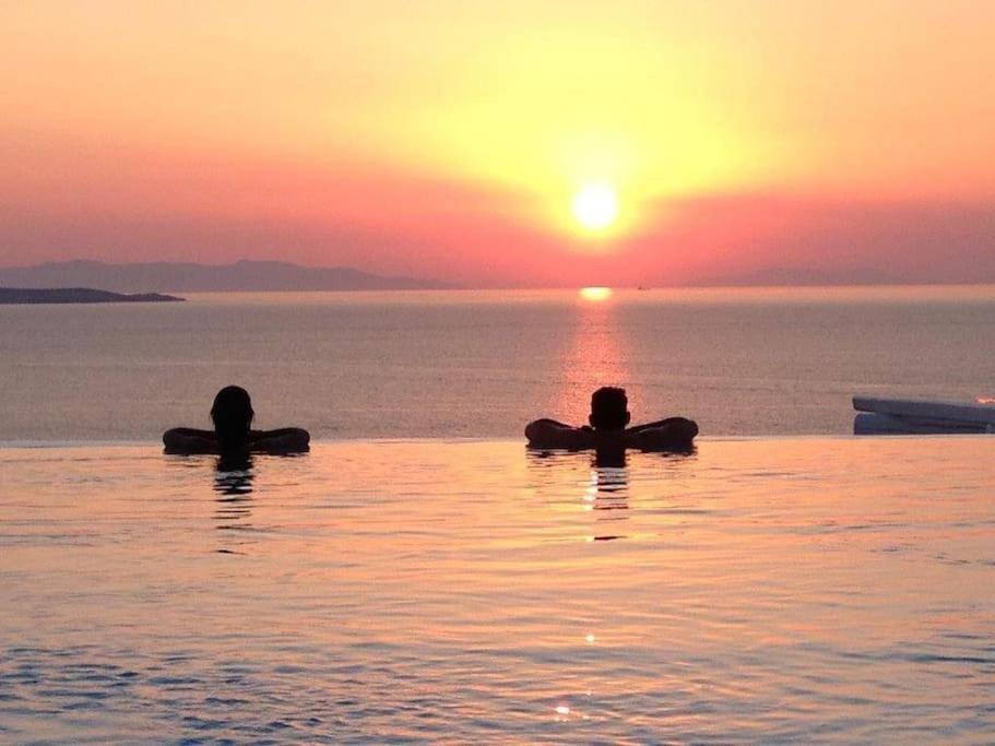 Mykonos Sea View Luxury Villa By Calypso Sunset Villas Mykonos Town Екстер'єр фото