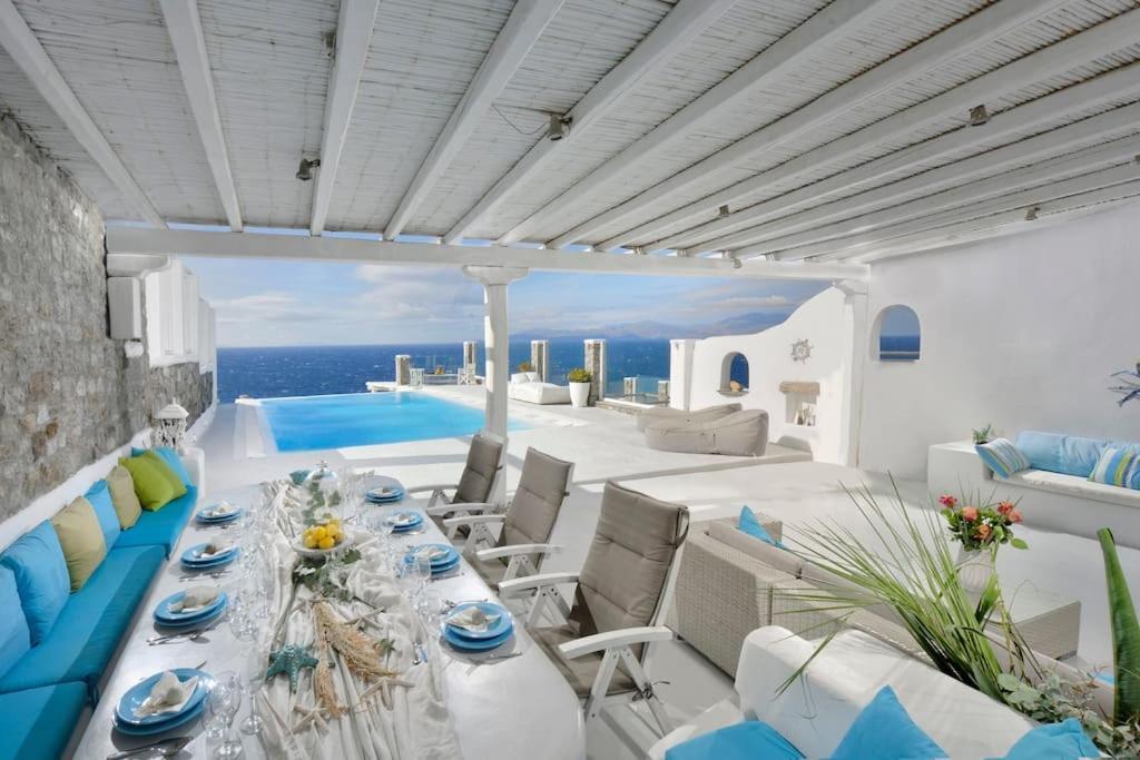 Mykonos Sea View Luxury Villa By Calypso Sunset Villas Mykonos Town Екстер'єр фото