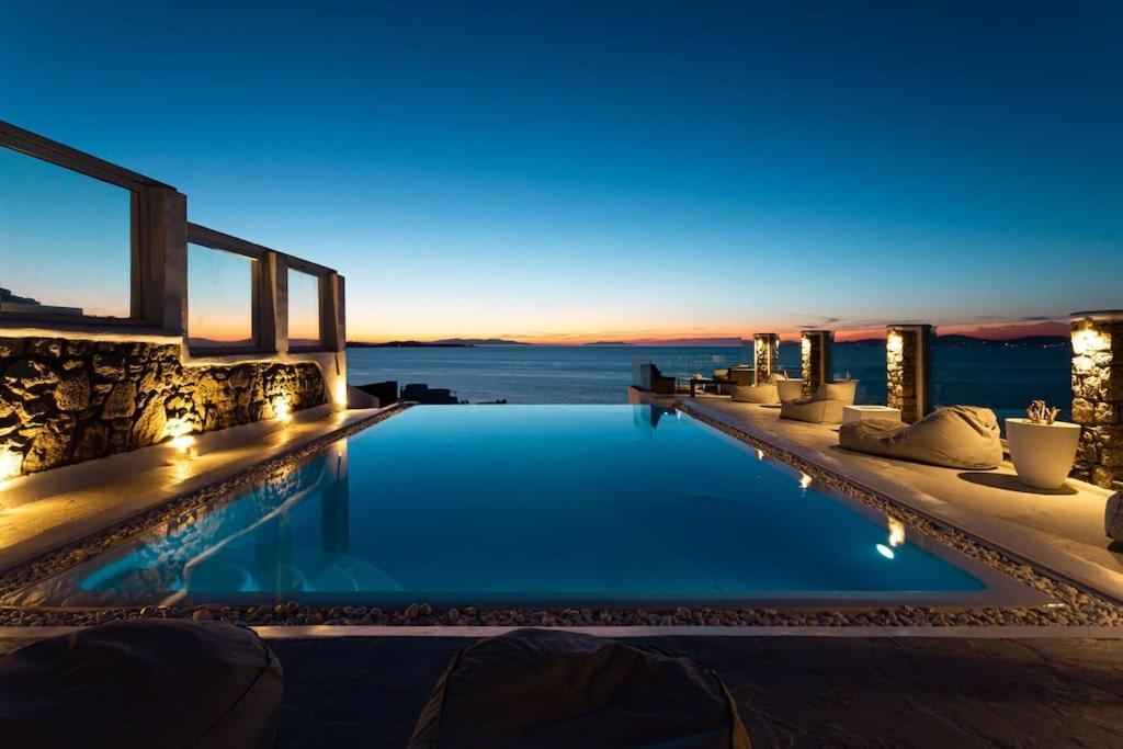 Mykonos Sea View Luxury Villa By Calypso Sunset Villas Mykonos Town Екстер'єр фото