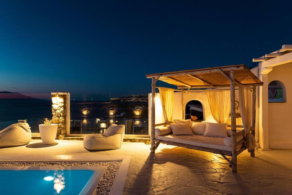 Mykonos Sea View Luxury Villa By Calypso Sunset Villas Mykonos Town Екстер'єр фото