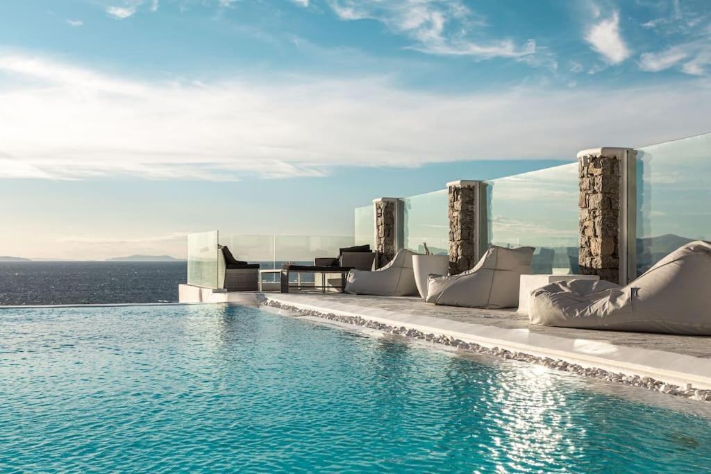Mykonos Sea View Luxury Villa By Calypso Sunset Villas Mykonos Town Екстер'єр фото